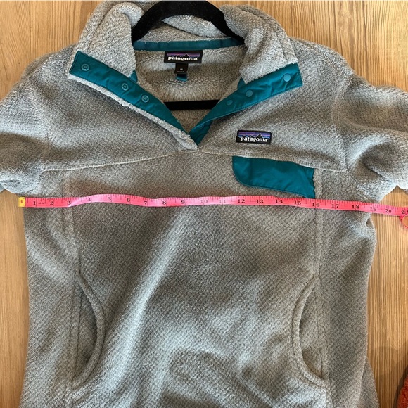 Patagonia Women's Fleece Re-Tool Snap-T Pullover size medium grey blue 25442 - Picture 6 of 10